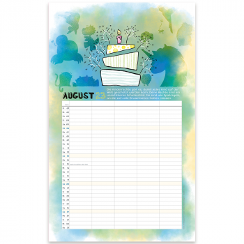 Familienkalender Kinderrechte mit Kalendarium 01 Aug